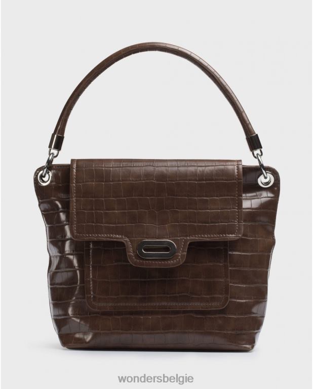 kastanjebruin accessoire 6X06D386 kastanjebruine kokostas vrouwen Wonders