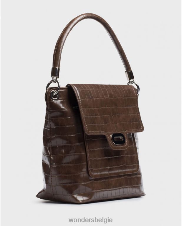 kastanjebruin accessoire 6X06D386 kastanjebruine kokostas vrouwen Wonders