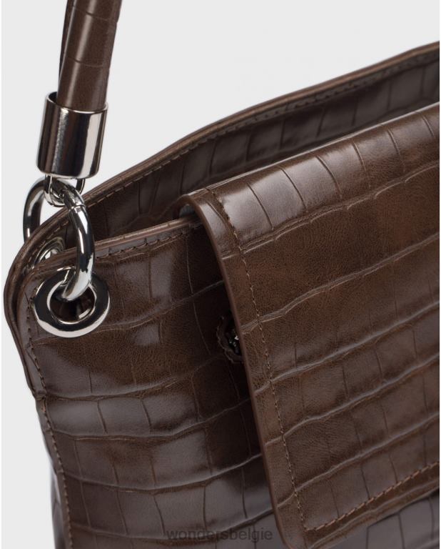 kastanjebruin accessoire 6X06D386 kastanjebruine kokostas vrouwen Wonders