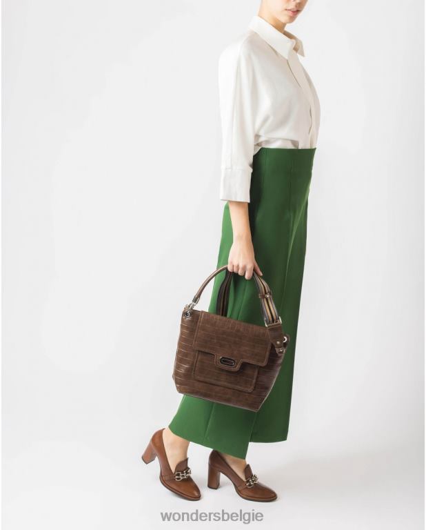 kastanjebruin accessoire 6X06D386 kastanjebruine kokostas vrouwen Wonders