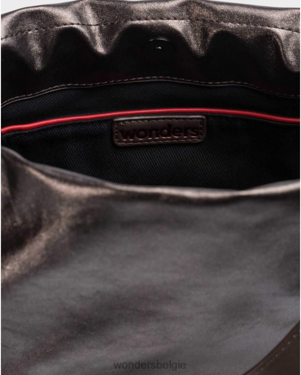 kastanjebruin accessoire 6X06D448 kastanjebruine parel tas vrouwen Wonders