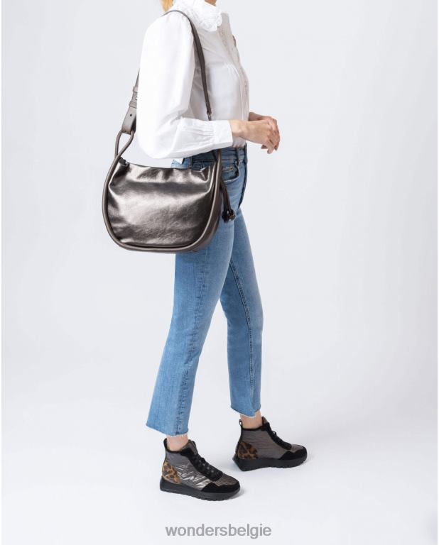 kastanjebruin accessoire 6X06D448 kastanjebruine parel tas vrouwen Wonders