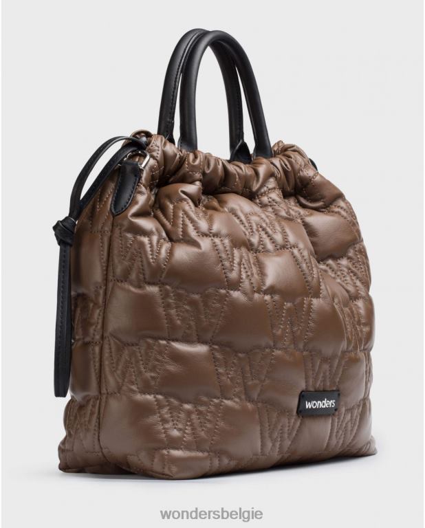 marron/neg accessoire 6X06D391 marron/neg zwarte lexi tas vrouwen Wonders