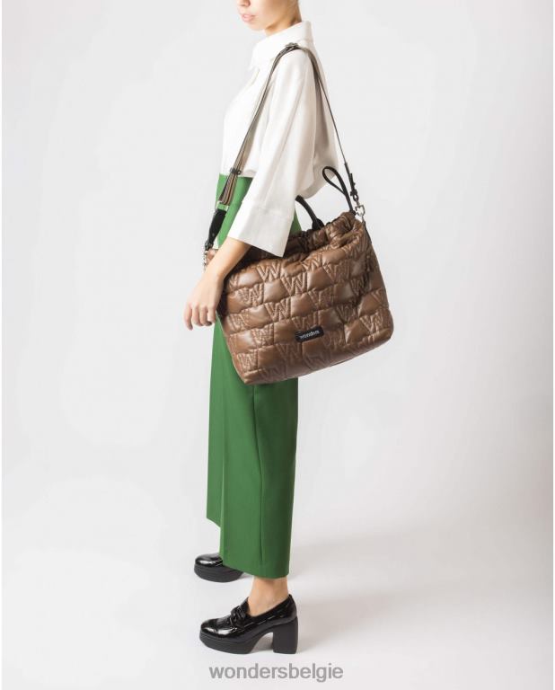 marron/neg accessoire 6X06D391 marron/neg zwarte lexi tas vrouwen Wonders