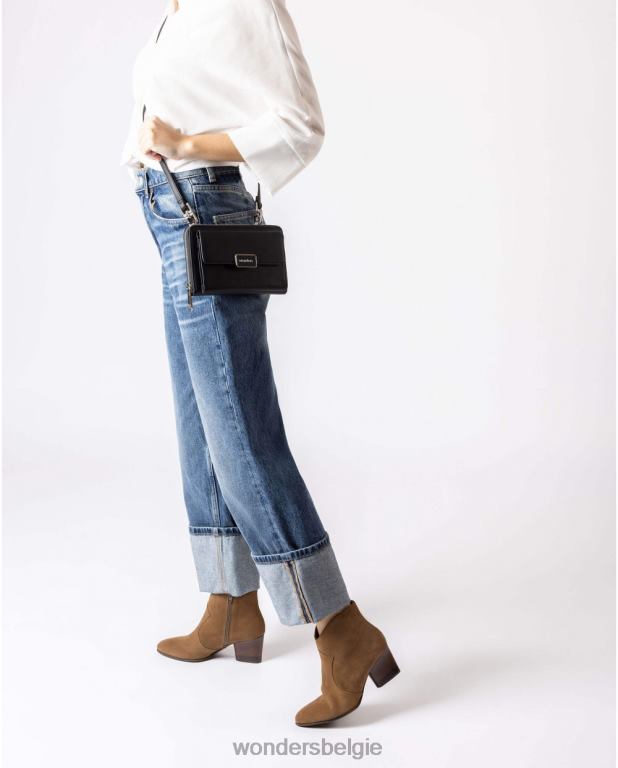 neger accessoire 6X06D390 negro zwarte valor crossbody tas vrouwen Wonders