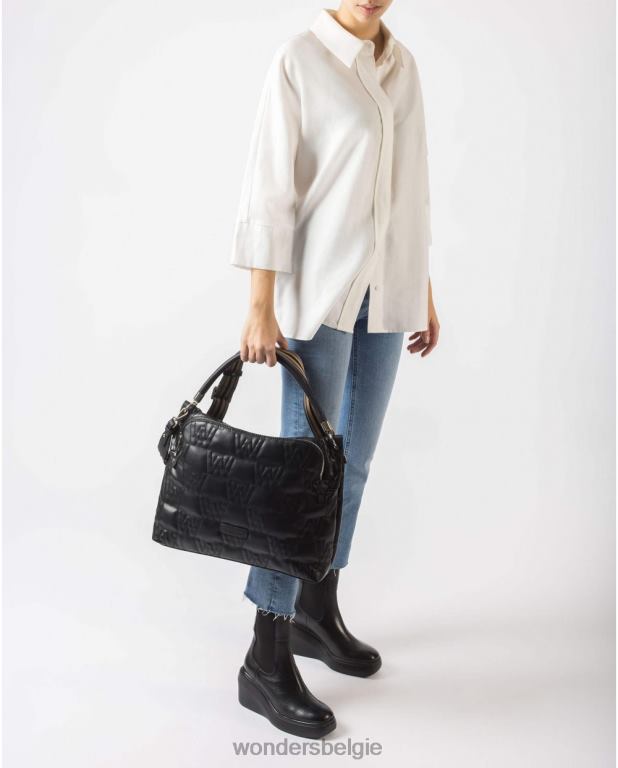 neger accessoire 6X06D399 neger zwarte charlotte tas vrouwen Wonders