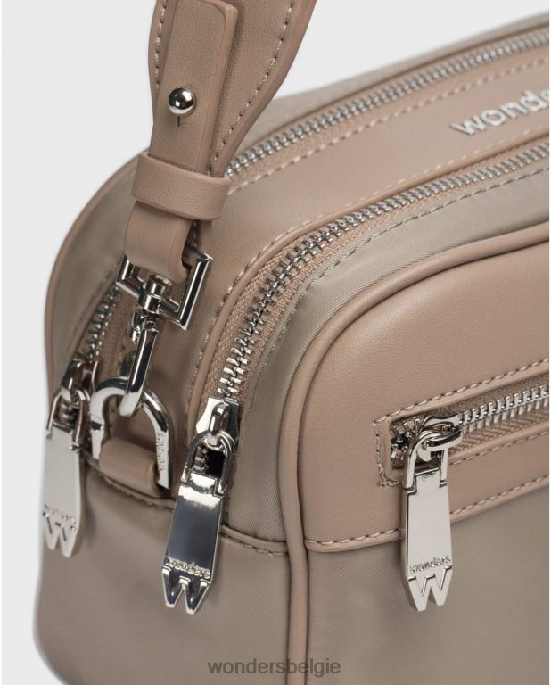 taupe accessoire 6X06D366 taupe bruine lexi tas vrouwen Wonders