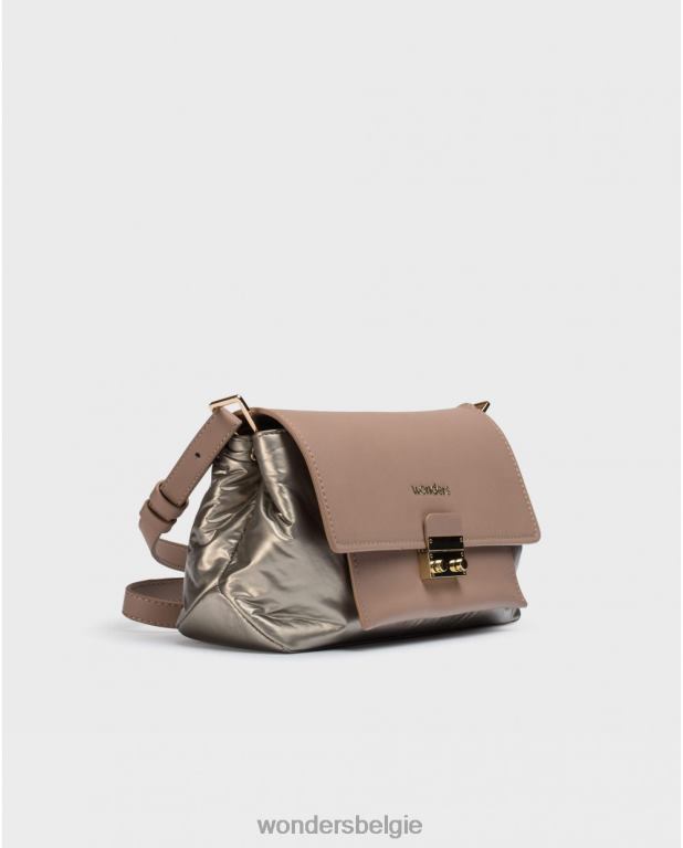 taupe accessoire 6X06D444 taupe zenda tas vrouwen Wonders