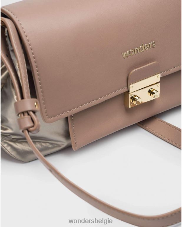 taupe accessoire 6X06D444 taupe zenda tas vrouwen Wonders