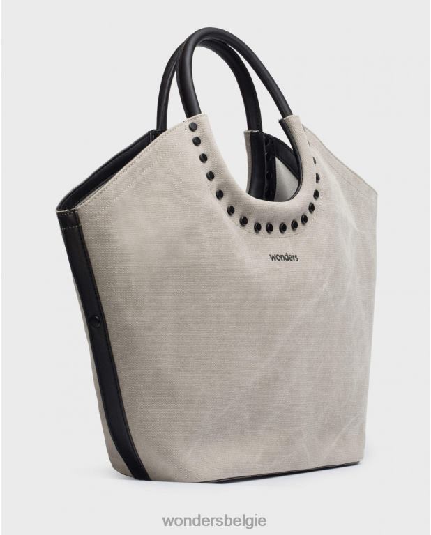 taupe/negr accessoire 6X06D372 taupe/negr tas babby bruin vrouwen Wonders