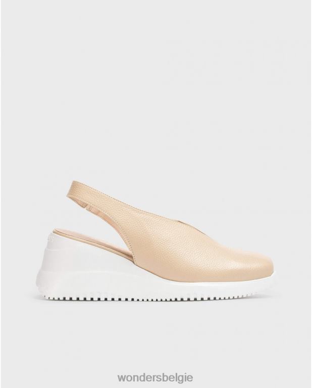 natuurlijk schoenen 6X06D154 naturel beige walter wedge schoen vrouwen Wonders