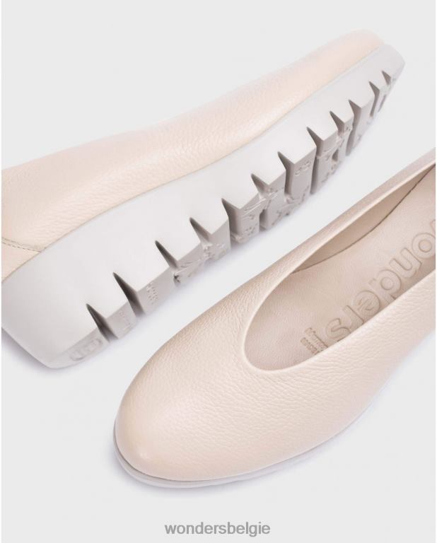 natuurlijk schoenen 6X06D184 naturel beige vliegenschoen vrouwen Wonders