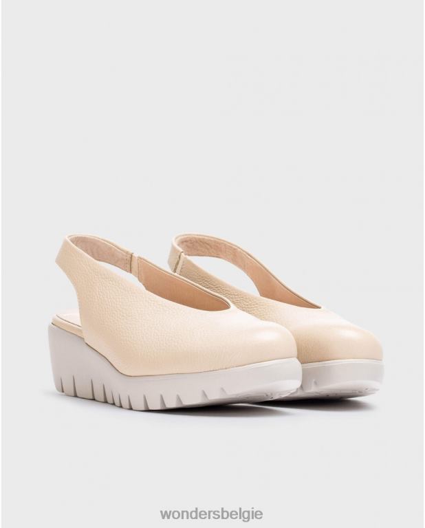 natuurlijk schoenen 6X06D271 natuurlijke backless lederen schoen vrouwen Wonders