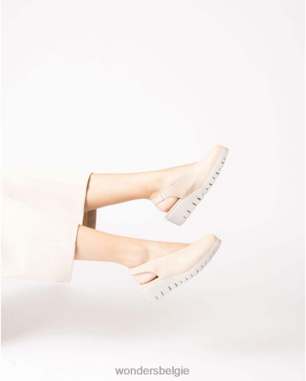 natuurlijk schoenen 6X06D271 natuurlijke backless lederen schoen vrouwen Wonders