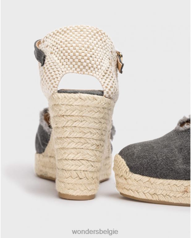 neger schoenen 6X06D135 negro black gael sandaal vrouwen Wonders