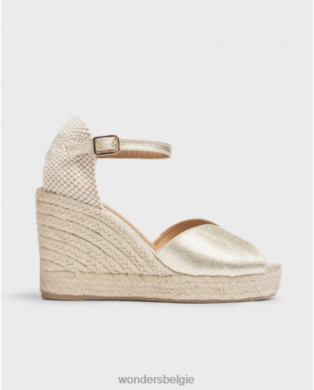 platina schoenen 6X06D53 platino ibis jute sandaal vrouwen Wonders