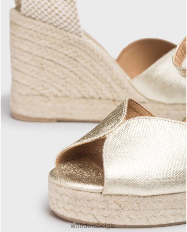 platina schoenen 6X06D53 platino ibis jute sandaal vrouwen Wonders