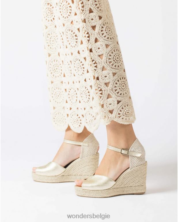 platina schoenen 6X06D53 platino ibis jute sandaal vrouwen Wonders