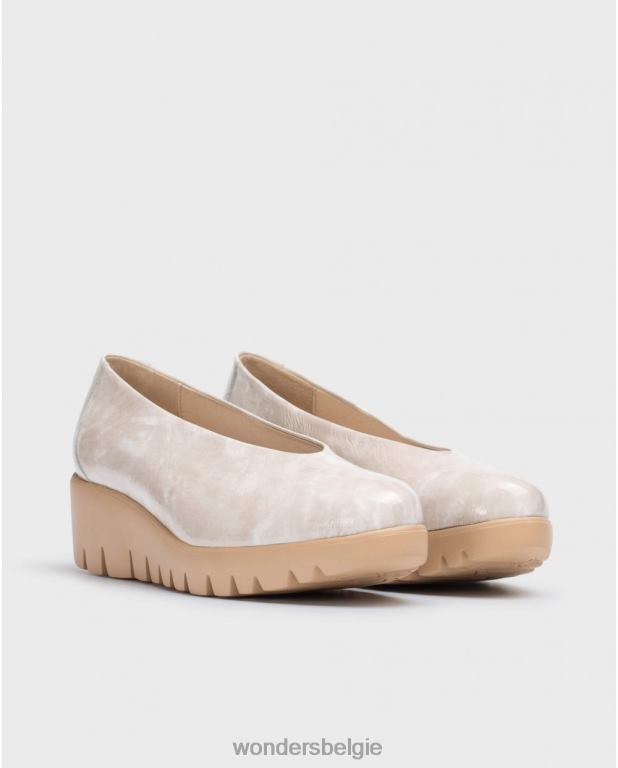 taupe schoenen 6X06D277 taupe bruine vliegenmocassin vrouwen Wonders