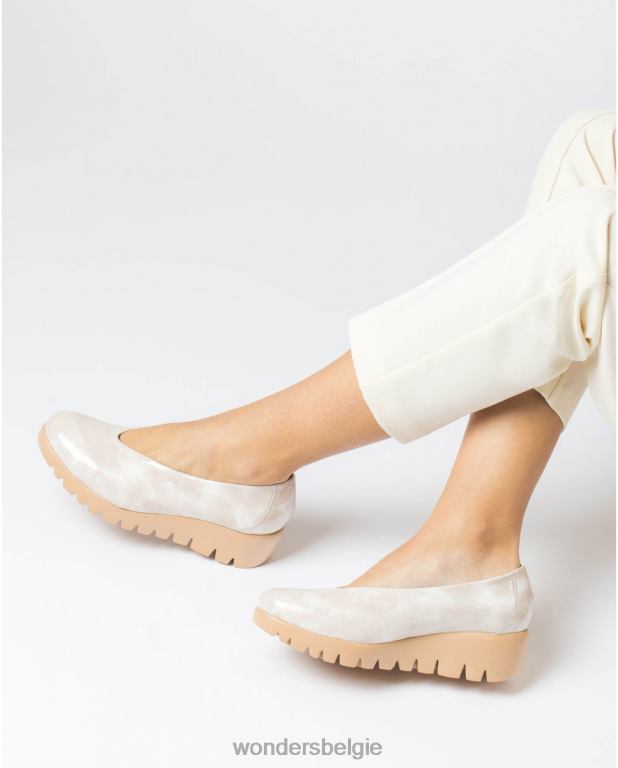 taupe schoenen 6X06D277 taupe bruine vliegenmocassin vrouwen Wonders